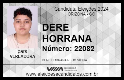 Candidato DERE HORRANA 2024 - ORIZONA - Eleições