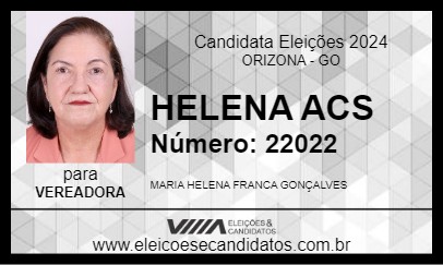 Candidato HELENA ACS 2024 - ORIZONA - Eleições