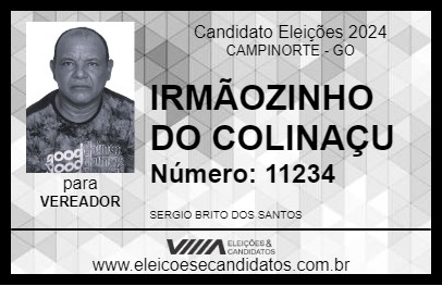 Candidato IRMÃOZINHO DO COLINAÇU 2024 - CAMPINORTE - Eleições