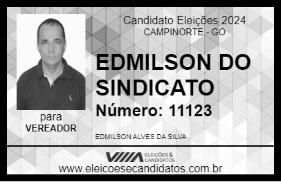 Candidato EDMILSON DO SINDICATO 2024 - CAMPINORTE - Eleições