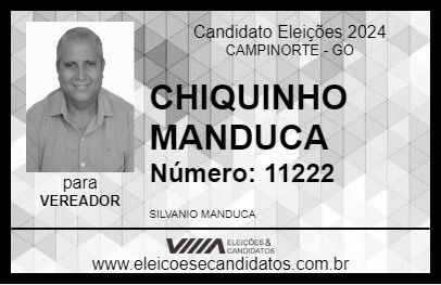 Candidato CHIQUINHO MANDUCA 2024 - CAMPINORTE - Eleições