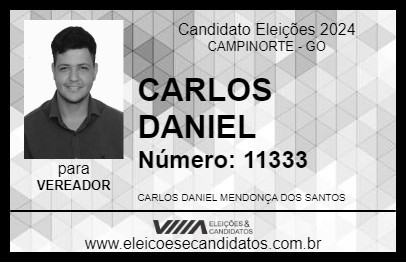 Candidato CARLOS DANIEL 2024 - CAMPINORTE - Eleições