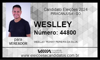 Candidato WESLLEY 2024 - PIRACANJUBA - Eleições