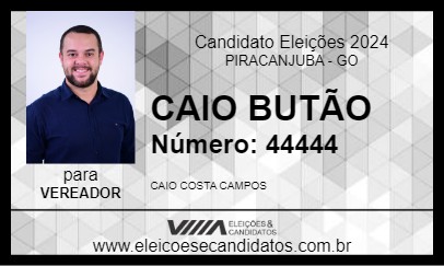 Candidato CAIO BUTÃO 2024 - PIRACANJUBA - Eleições