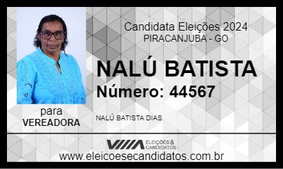 Candidato NALÚ BATISTA 2024 - PIRACANJUBA - Eleições