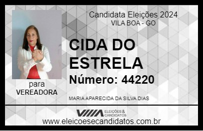 Candidato CIDA DO ESTRELA 2024 - VILA BOA - Eleições