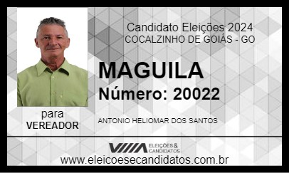 Candidato MAGUILA 2024 - COCALZINHO DE GOIÁS - Eleições