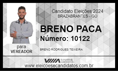 Candidato BRENO PACA 2024 - BRAZABRANTES - Eleições