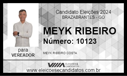 Candidato MEYK RIBEIRO 2024 - BRAZABRANTES - Eleições