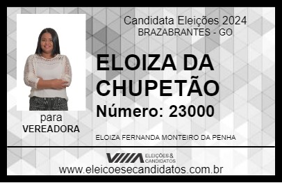 Candidato ELOIZA DA CHUPETÃO 2024 - BRAZABRANTES - Eleições