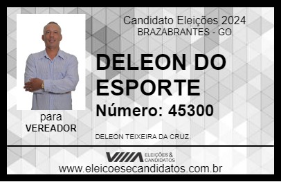 Candidato DELEON DO ESPORTE 2024 - BRAZABRANTES - Eleições