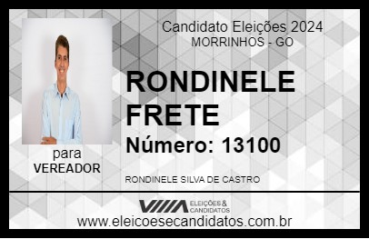 Candidato RONDINELE FRETE 2024 - MORRINHOS - Eleições