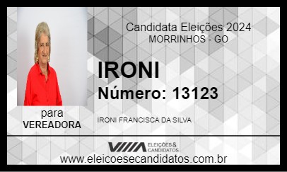 Candidato IRONI 2024 - MORRINHOS - Eleições