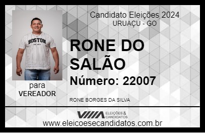 Candidato RONE DO SALÃO 2024 - URUAÇU - Eleições