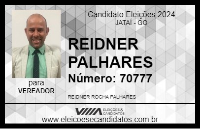 Candidato REIDNER PALHARES 2024 - JATAÍ - Eleições