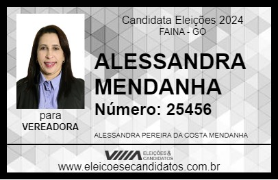 Candidato ALESSANDRA MENDANHA 2024 - FAINA - Eleições