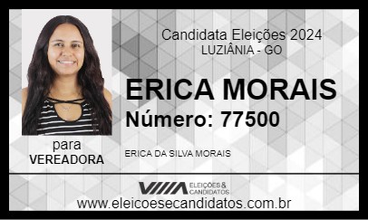 Candidato ERICA MORAIS 2024 - LUZIÂNIA - Eleições