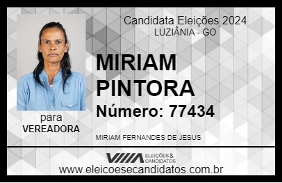 Candidato MIRIAM PINTORA 2024 - LUZIÂNIA - Eleições