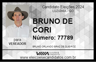 Candidato BRUNO DE CORI 2024 - LUZIÂNIA - Eleições