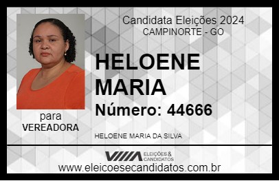 Candidato HELOENE MARIA 2024 - CAMPINORTE - Eleições