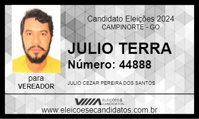 Candidato JULIO TERRA 2024 - CAMPINORTE - Eleições