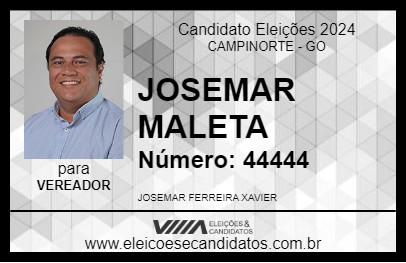 Candidato JOSEMAR MALETA 2024 - CAMPINORTE - Eleições