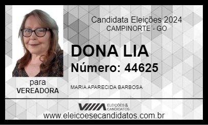 Candidato DONA LIA 2024 - CAMPINORTE - Eleições