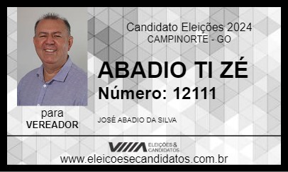 Candidato ABADIO TI ZÉ 2024 - CAMPINORTE - Eleições