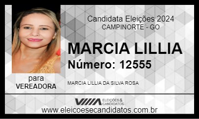 Candidato MARCIA LILLIA 2024 - CAMPINORTE - Eleições