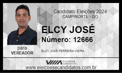 Candidato ELCY JOSÉ 2024 - CAMPINORTE - Eleições