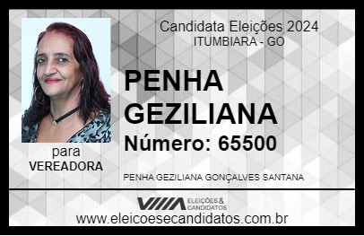 Candidato PENHA GEZILIANA 2024 - ITUMBIARA - Eleições