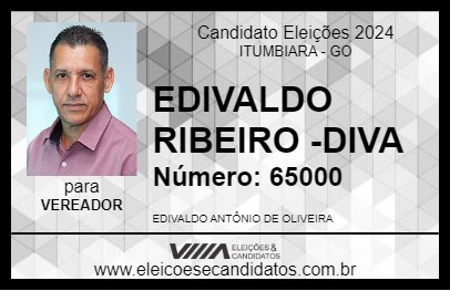 Candidato EDIVALDO RIBEIRO -DIVA 2024 - ITUMBIARA - Eleições