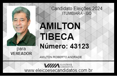 Candidato AMILTON TIBECA 2024 - ITUMBIARA - Eleições