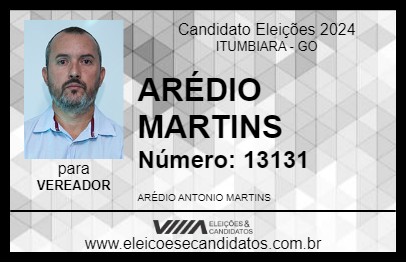 Candidato ARÉDIO MARTINS 2024 - ITUMBIARA - Eleições