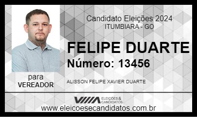 Candidato FELIPE DUARTE 2024 - ITUMBIARA - Eleições