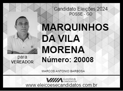 Candidato MARQUINHOS DA VILA MORENA 2024 - POSSE - Eleições