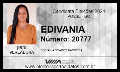 Candidato EDIVANIA 2024 - POSSE - Eleições