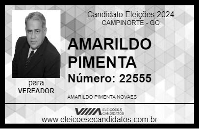 Candidato AMARILDO PIMENTA 2024 - CAMPINORTE - Eleições