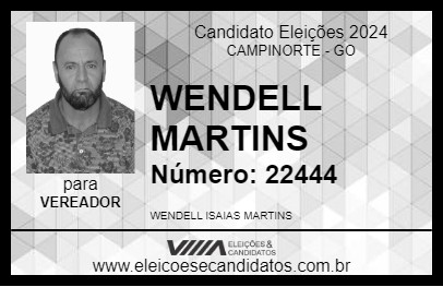 Candidato WENDELL MARTINS 2024 - CAMPINORTE - Eleições