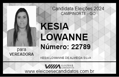 Candidato KESIA LOWANNE 2024 - CAMPINORTE - Eleições