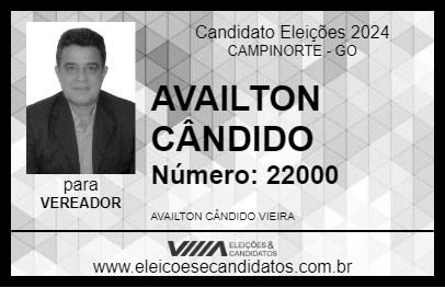 Candidato AVAILTON CÂNDIDO 2024 - CAMPINORTE - Eleições