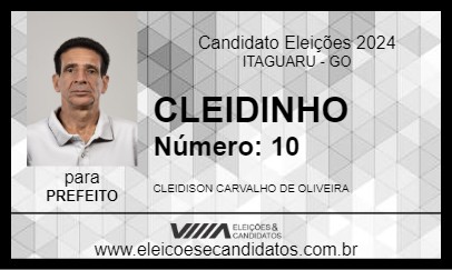 Candidato CLEIDINHO 2024 - ITAGUARU - Eleições