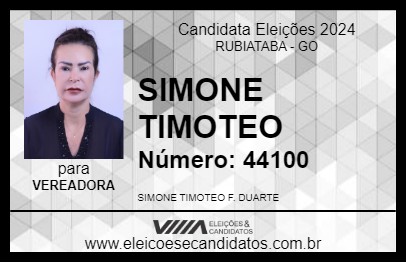 Candidato SIMONE TIMOTEO 2024 - RUBIATABA - Eleições