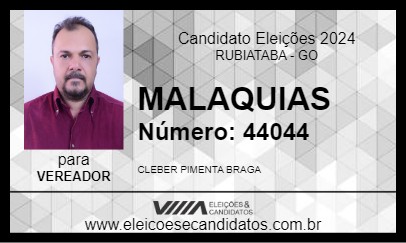 Candidato MALAQUIAS 2024 - RUBIATABA - Eleições