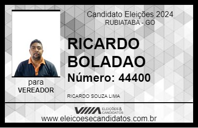 Candidato RICARDO BOLADAO 2024 - RUBIATABA - Eleições