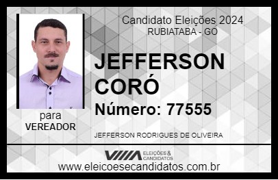 Candidato JEFFERSON CORÓ 2024 - RUBIATABA - Eleições