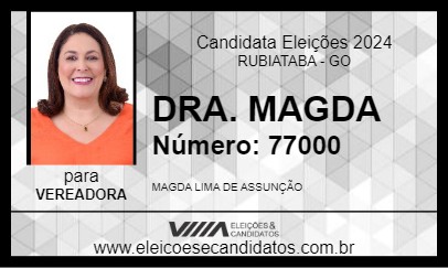 Candidato DRA. MAGDA 2024 - RUBIATABA - Eleições