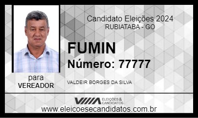 Candidato FUMIN 2024 - RUBIATABA - Eleições