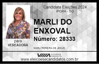 Candidato MARLI DO ENXOVAL 2024 - IPORÁ - Eleições