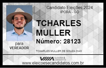 Candidato TCHARLES MULLER 2024 - IPORÁ - Eleições